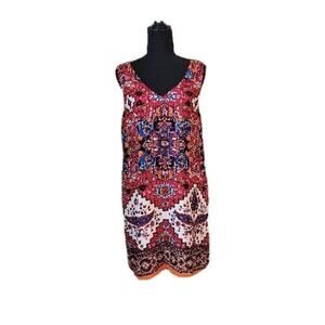 GB Gianni Bini Aztec Print Mini Dress Open Back Detail LARGE EUC